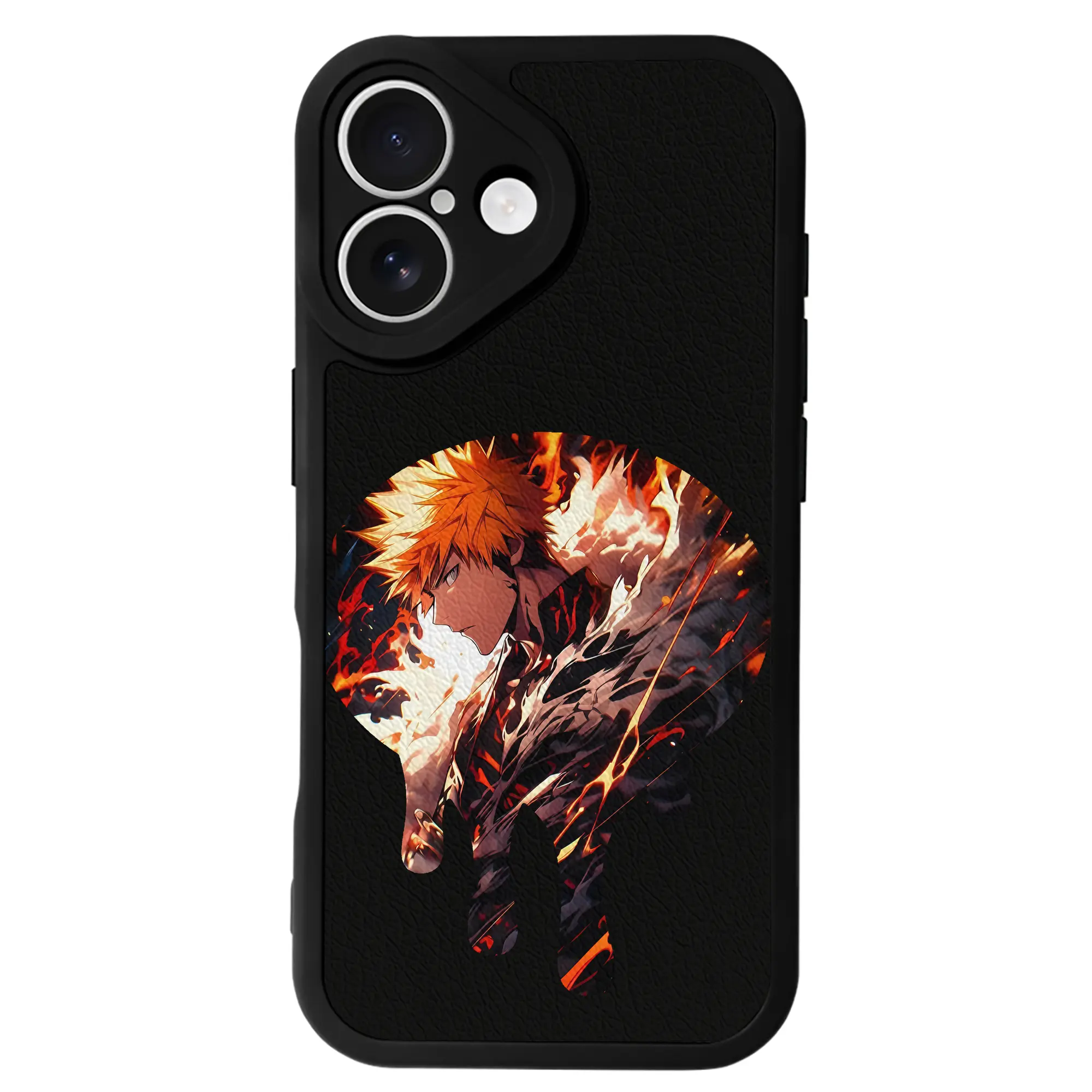 ブリーチ グッズ 黒崎 一護 - IPhone 16シリーズ対応 ・ シリコンスマホケース ・ レザー調 ・ 高精度フィット ・ 耐衝撃 ・ ワイヤレス充電対応 ・ 精密カット